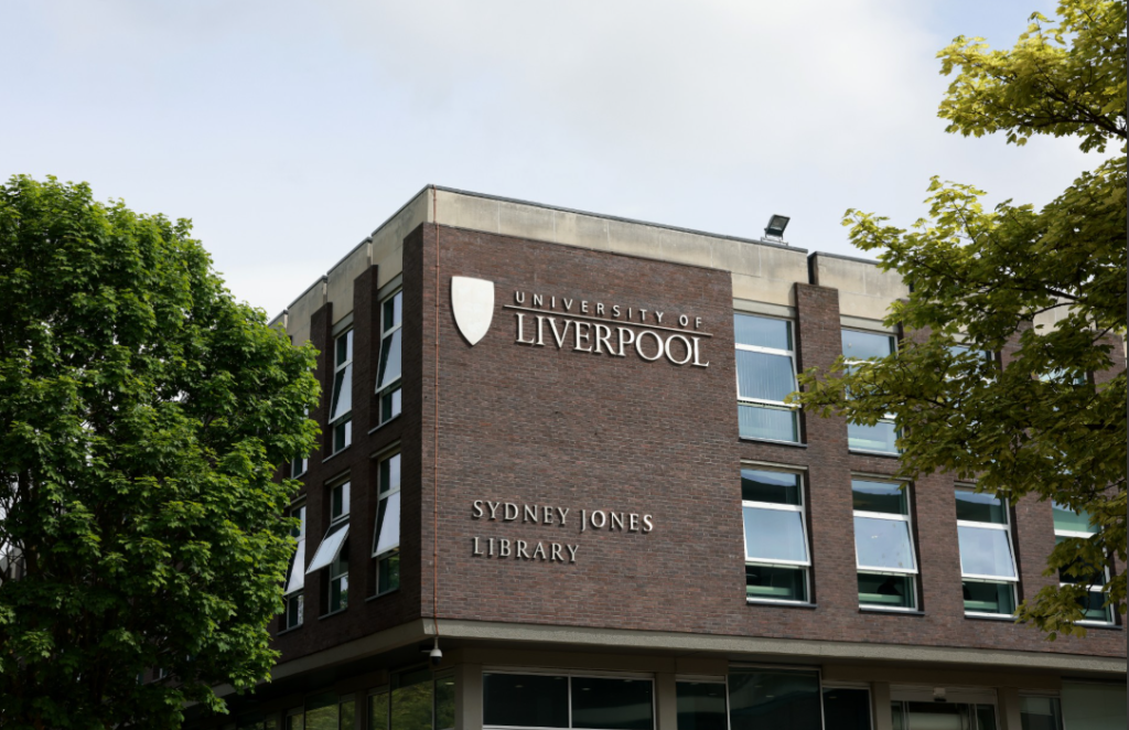 The outside of the University of Liverpool Sydney Jones library